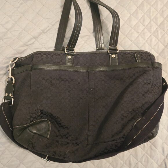 COACH DIAPER BAG Black Tote - Picture 3 of 5